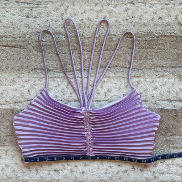 A.L.C. Ari Pleated Crop Camisole in Crocus Petal Size 12 - Picture 8 of 13